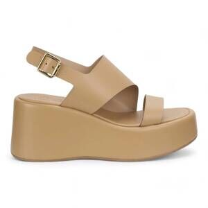 NEW LOVE RIO women's lapa wedge sandal in camel